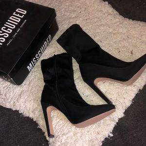 black ankle sock boot